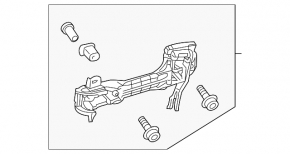 Rear right door handle mechanism Toyota Prius 30 10-15