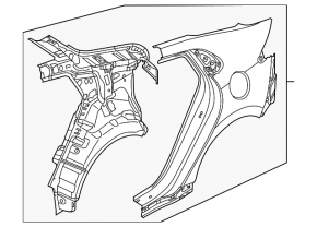Quarter wing rear left Hyundai Ioniq 20-22 PHEV