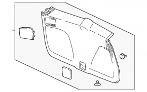 Honda CRV 17-22 black lower tailgate trim, worn