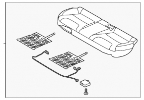 Rear row of seats 2 row Kia Niro 17-22 HEV, PHEV cloth, black