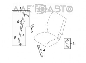 Seat belt rear left Ford Flex 13-11 black