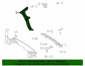 Left rear bumper mount for Mercedes H247 GLA 20-26