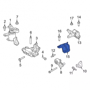 Automatic transmission bracket Ford Fiesta 11-19