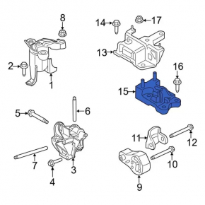 Automatic transmission bracket Ford Fiesta 11-19