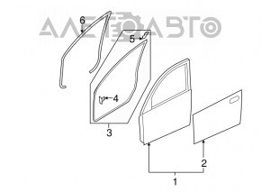 Front right door seal Mazda3 MPS 09-13
