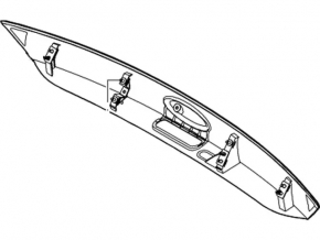 Trunk door molding Ford Focus mk3 11-14 prerest 5d without emblem