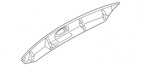 Trunk door molding Ford Focus mk3 11-14 prerest 5d without emblem