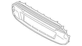 Radiator grille Ford Transit Connect MK2 13-18 black no lower part, tears, cracks, broken fasteners, dented