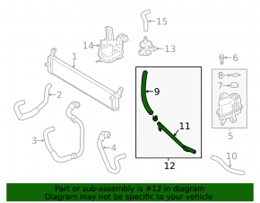 Lexus ES300h inverter cooling system tube 13-18