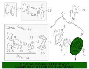 Front left brake disc Mazda CX-5 13-15