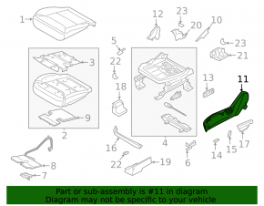Heated passenger seat backrest for Ford Explorer 21-25