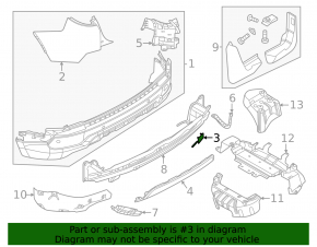 Left rear bumper plug for Land Rover Discovery Sport 20-23 rest.