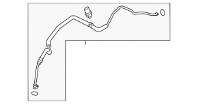 Mazda CX-50 23-25 2.5" air conditioner compressor-heater hose