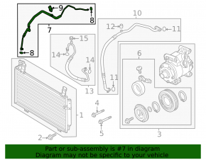 Mazda CX-50 23-25 2.5" air conditioner compressor-heater hose