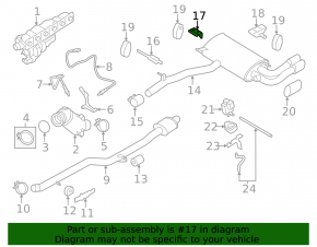 Rear right muffler bracket BMW X3 F25 11-17 3.0T