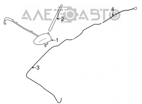 Antenna socket Nissan Rogue 14-16 without wires
