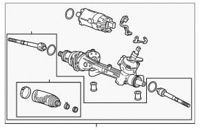 Chevrolet Volt 16- steering rack