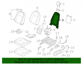 Driver's seat back motor for VW Tiguan 18-24 without frame