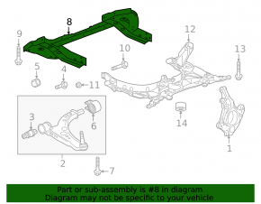 Front subframe assembly Chevrolet Bolt 17 - rusty