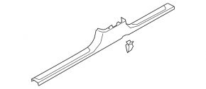 Black inner left door sill trim for Audi E-Tron 19-23