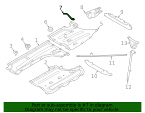 Bracket for underbody protection rear left BMW X3 G01 18-