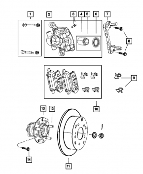 Rear right caliper Jeep Patriot 11-17 rusty