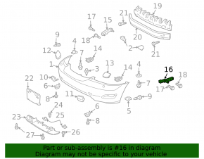 Front bumper mount left Lexus RX300 RX330 RX350 RX400h 04-09 broken mount