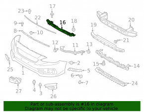 Front Bumper Bracket Central Upper Subaru Impreza 17- GK