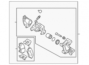Rear left caliper assembly for Hyundai Tucson 22-25