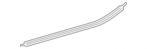 Central door molding, door-glass, rear left, Toyota Corolla 14-19