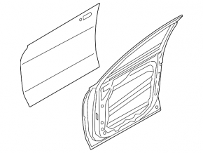 Door bare front left Hyundai Santa FE 19-23 KOR