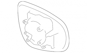 Right mirror element Lexus CT200h 11-17 heated, auto-dimming