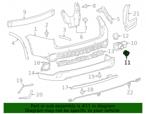 Toyota 4Runner 14-23 rear bumper parking sensor ring