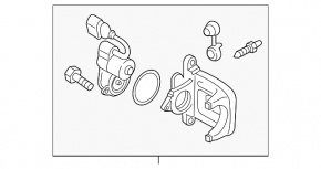 Rear left caliper Audi Q3 8U 16-18 type 2 OEM