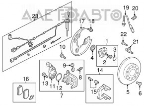 Rear left caliper Audi Q3 8U 16-18 type 2