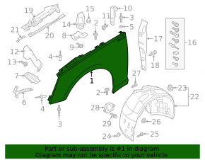 Front left wing Audi A5 F5 17-