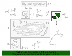 Daytime running light module (DRL) left Audi A5 F5 18-19 LED