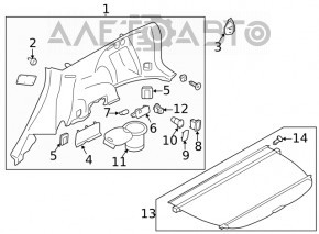 Arch trim right Subaru Forester 14-18 SJ black