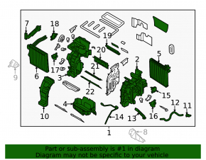 Heater assembly Kia Forte 4d 14-14 prerest, manual
