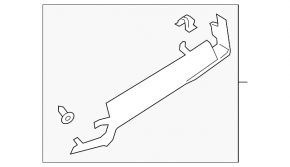 Right lower front panel trim for Porsche Cayenne 19-23, black leather