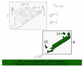 Right lower front panel trim for Porsche Cayenne 19-23, black leather