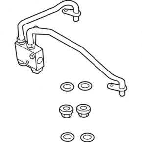 Rotary valve cooling automatic transmission Ford Explorer 11-15 with tubes