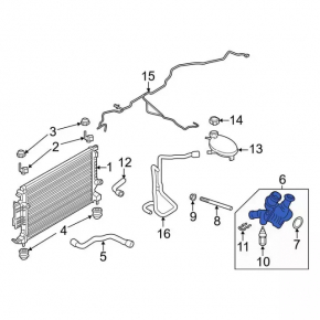 Coolant distributor Ford Fusion mk5 13-20 1.5T
