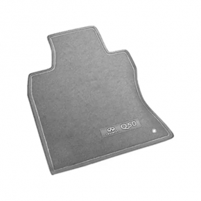 Set of floor mats for Infiniti Q50 14-24, gray, cloth, dry-cleanable