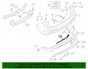 Lincoln Corsair 20-26 Rear Bumper Lip Bracket Without Towbar