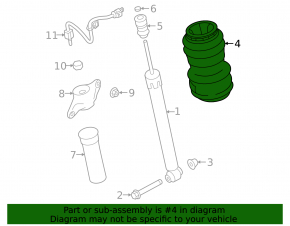 Rear left air spring for Jaguar I-Pace 19-25