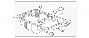 Oil pan Honda Accord 13-17 3.5
