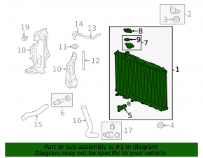 Radiator cooling water Honda Civic 12-13 1.8