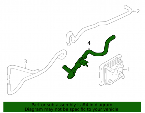 Cooling pipe for automatic transmission Nissan Rogue 17-20 2.5