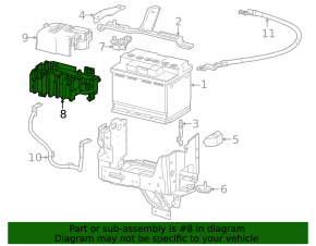 Positive battery terminal Chevrolet Equinox EV 24-26, broken guides